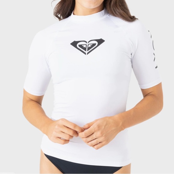 Roxy Women's White Short Sleeve Tee - Picture 1 of 3